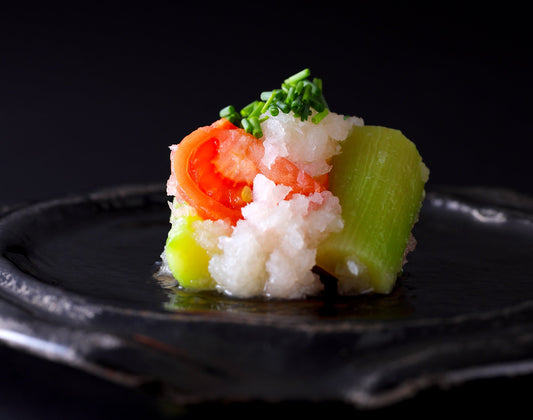【料亭のお出汁レシピ】食卓の彩り爽やかな「トマトとなすのみぞれびたし」