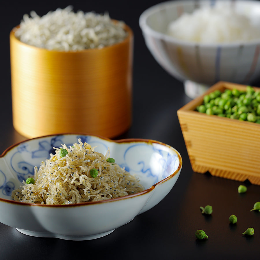 ちりめん山椒（扇柄 和紙袋）