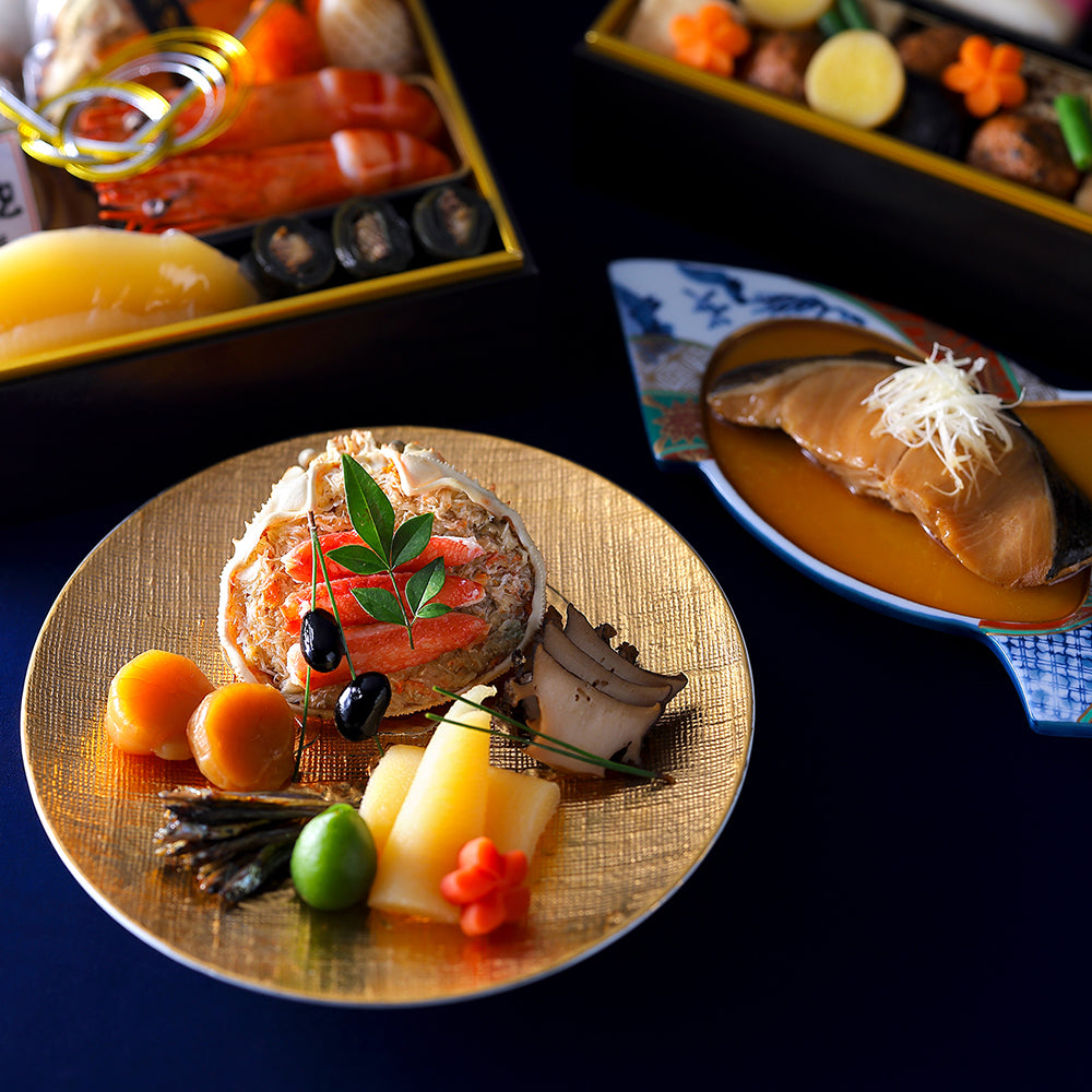下鴨茶寮×カネシメ髙橋水産 冷凍コラボおせち二段(2～3人前)