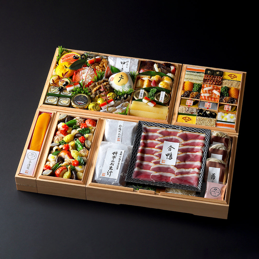 【本店】特製和おせち 二段＋合鴨鍋