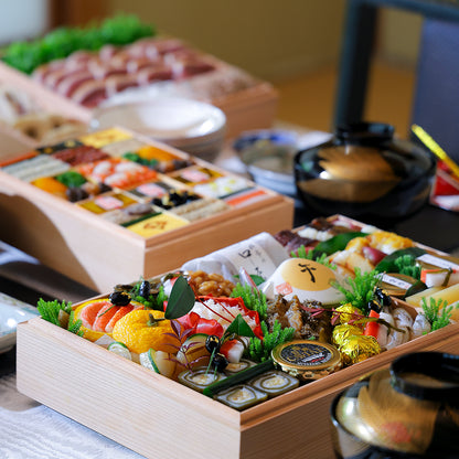 【本店】特製和おせち 二段＋合鴨鍋
