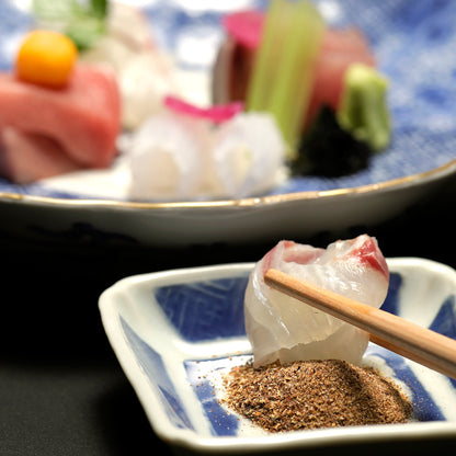 料亭の粉しょうゆギフトボックス(赤巾着+陶器)